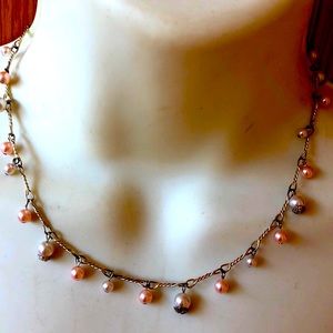 fresh water pearl necklace sterling ? silver plated ?
